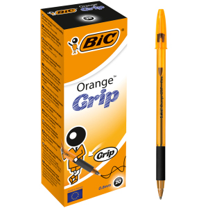 Набор шариковых ручек BIC Orange Grip Чёрный 0.8 мм 20 шт (3086123009011)