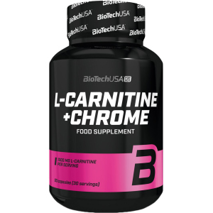 Жироспалювач Biotech L-carnitine+chrome for her 500 мг 60 таблеток Лимон (5999076234325) надійний