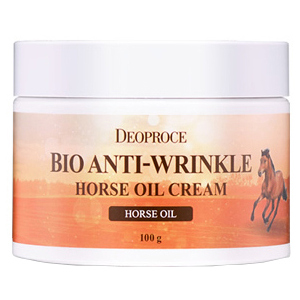 Омолоджуючий крем для обличчя Deoproce Bio Anti Wrinkle Horse Oil Cream з Кінською олією Гіалуроновою кислотою та Ніацинамідом 100 г (dcrbawho100) (8809567921412) ТОП в Дніпрі