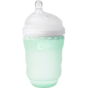 Дитяча силіконова антиколікова пляшечка Olababy GentleBottle Mint Бірюзовий 240 мл (80820) ТОП в Дніпрі