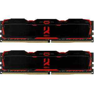 Модуль пам'яті для комп'ютера DDR4 16GB (2x8GB) 2666 MHz IRDM Black GOODRAM (IR-X2666D464L16S/16GDC) краща модель в Дніпрі