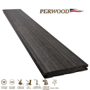 хороша модель Терасна дошка Perwood Natural Massive Ебоніт 161х21х4000 мм (400075)