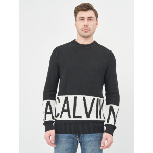 Джемпер Calvin Klein Jeans Blocking Logo Ckj Sweater J30J316583-BEH XXL CK Black (8719853134146) ТОП в Дніпрі