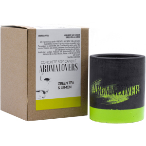 Ароматична свічка Aromalovers Зелений чай та лимон соєва в бетоні 240 г (ROZ6206102586) в Дніпрі