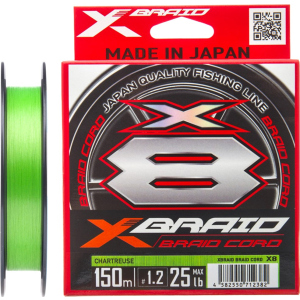 Шнур YGK X-Braid Braid Cord X8 150 м #0.6/0.128 мм 14lb/6.3 кг (55450359) ТОП в Днепре