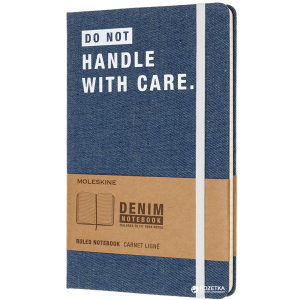 Нотатник Moleskine Denim 13 х 21 см 240 сторінок у лінійку Handle With Care (8058341710746) ТОП в Дніпрі