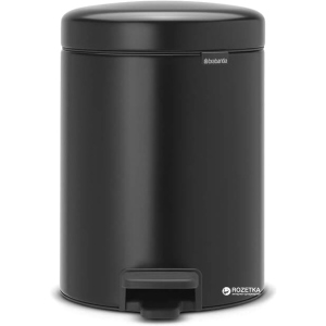 Відро для сміття Brabantia Pedal Bin 5 л Matt Black (112928) ТОП в Дніпрі