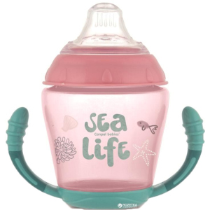 Кухоль Canpol babies непроливайка з м'яким силіконовим носиком Sea Life рожева 230 мл (56/501_pin) краща модель в Дніпрі