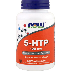 Аминокислота Now Foods 5-HTP (Гидрокситриптофан) 100 мг 120 гелевых капсул (733739001061) надежный