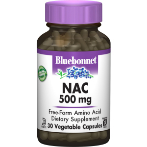 Аминокислота Bluebonnet Nutrition NAC (N-Ацетил-L-Цистеин) 500 мг 30 гелевых капсул (743715000629) ТОП в Днепре