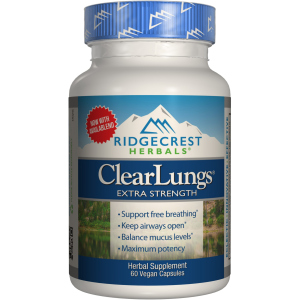 Натуральна добавка Ridgecrest Herbals Clear Lungs Extra Strength 60 гелевих капсул (355724001544) краща модель в Дніпрі