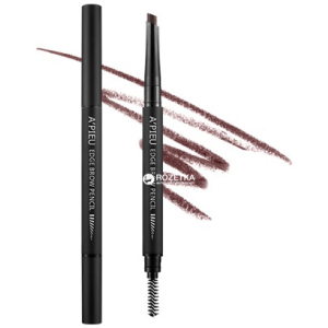 Карандаш для бровей A'pieu Edge Brow Pencil Темно-коричневый 0.35 г (8806185751827) ТОП в Днепре