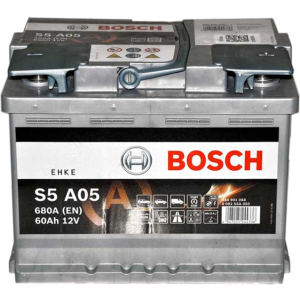 Автомобільний акумулятор Bosch AGM 6СТ-60 (S5A050) 60 Ач (-/+) Euro 680 А (0 092 S5A 050) краща модель в Дніпрі