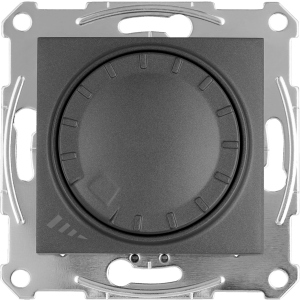 Світлорегулятор поворотно-натискний Schneider Electric Sedna 4-400 Вт Графіт (SDN2201270)