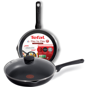 Сковорода Tefal Day by Day 24 см із кришкою (B5580SET) ТОП в Дніпрі