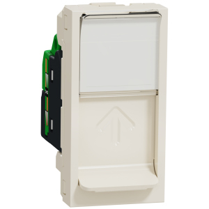 Розетка RJ45 1-модульна Schneider Electric Unica New Studio категорія 6 ​​UTP Бежева (NU341444) в Дніпрі