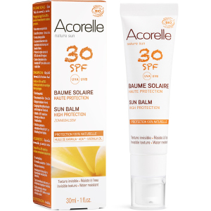 Сонцезахисний бальзам для обличчя Acorelle SPF30 органічний 30 мл (3700343046037) краща модель в Дніпрі