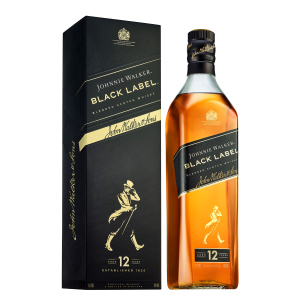 Віскі Johnnie Walker Black label 12 років витримки 1 л 40% у подарунковій упаковці (5000267023625) краща модель в Дніпрі