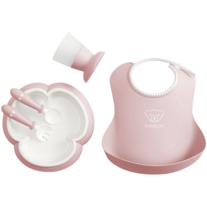 Набор детской посуды BabyBjorn Baby Dinner Set Powder Pink Розовый (070064) (7317680700643)