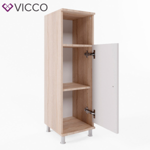 Шкаф для ванной Vicco Fynn, 30x95, белый, сонома надежный