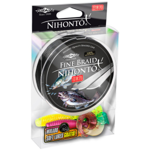 Шнур Mikado Nihonto Fine Braid 150 м 0.10 мм 7.70 кг Black (Z19B-010) ТОП в Днепре