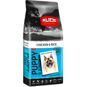 Сухий корм Alice Puppy & Junior Chicken and Rice з куркою, рисом та овочами 17 кг (5997328300781) надійний