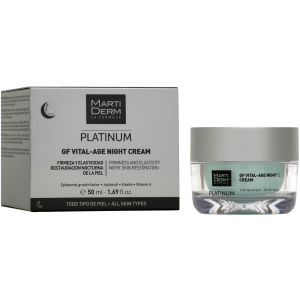 Крем ночной MartiDerm Platinum Gf Vital Age Night Cream Антивозрастной 50 мл (8437015942285) ТОП в Днепре