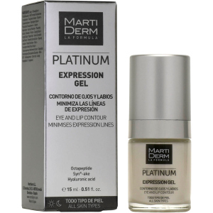 Гель MartiDerm Platinum Expression Gel для контуру очей та губ 15 мл (8437000435471) краща модель в Дніпрі