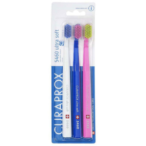 Набір зубних щіток Curaprox CS 5460 Ultra Soft ультра-м'яка Біла + Синя + Рожева 3 шт (CS5460/3-01) рейтинг