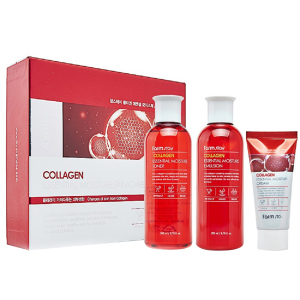 Набір для обличчя на основі колагену FarmStay Collagen Essential Moisture Skin Care 3 Set (8809426959464) краща модель в Дніпрі