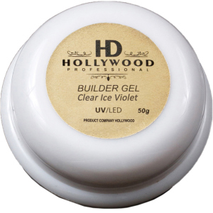 Гель для нарощування нігтів HD Hollywood Builder Gel Clear Ice Violet 50 мл (HD-ГСС50) (2200212225439) краща модель в Дніпрі