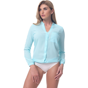 Боді-блузка AREFEVA L5248 XL (50) Turquoise (5903021543288) ТОП в Дніпрі