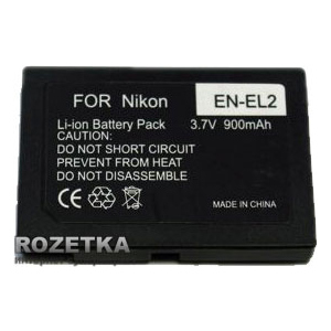 Акумулятор для Nikon, акумулятор EN-EL2, 3.7 В, 900 мАг, Li (DV00DV1037) рейтинг