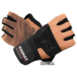 Перчатки для фитнеса MadMax Professional MFG 269 (S) Коричневый (8591325002357) ТОП в Днепре