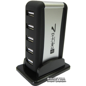 Хаб USB Lapara 7 портів USB 2.0 з блоком живлення (LA-UH7315) в Дніпрі