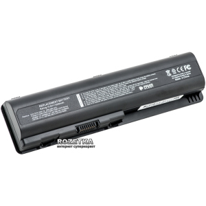 Акумулятор PowerPlant HP Pavilion DV4 Black (10.8V/5200mAh/6Cells) (NB00000025) краща модель в Дніпрі