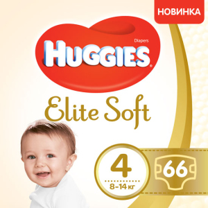 Подгузники Huggies Elite Soft 4 Mega 66 шт. (5029053546339) (5029053545301) ТОП в Днепре