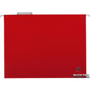 Подвесной файл Buromax А4, пластиковый 12 шт Красный (BM.3360-05) ТОП в Днепре