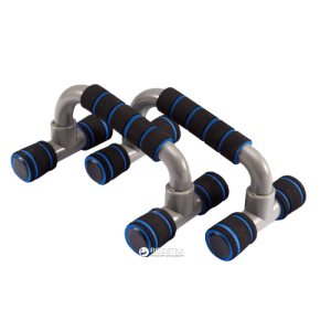 Упори для віджимання LiveUp Plastic Push Up Bar 14.5х23.2х12-10 см Blue-Grey (LS3164E) надійний