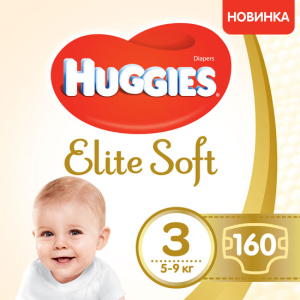 Підгузки Huggies Elite Soft 3 5-9 кг 160 шт (5029054566213) ТОП в Дніпрі