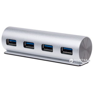 USB хаб Maiwo USB 3.0 4 порти Silver (KH002) ТОП в Дніпрі