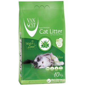 Наполнитель для кошачьего туалета Van Cat Super Premium Quality Aloe Vera Бентонитовый комкующий 10 кг (12 л) (8699245856262) лучшая модель в Днепре