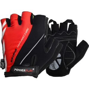 Велоперчатки PowerPlay 5024C M Red (5024C_M_Red) ТОП в Дніпрі