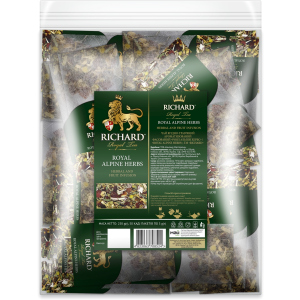 Чай ягідно-трав'яний Richard Royal Alpine Herbs ароматизований 50 пакетиків (4823063708524) краща модель в Дніпрі