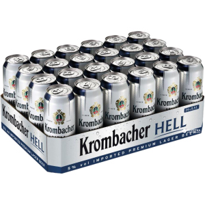 Упаковка пива Krombacher Hell светлое фильтрованное 5% 0.5 л x 24 шт (4008287911206)