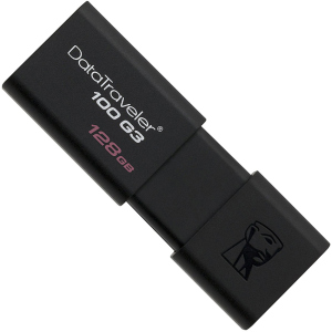 Kingston DataTraveler 100 G3 128GB USB 3.0 Black (DT100G3/128GB) ТОП в Днепре