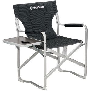 Раскладное кресло KingCamp Deluxe Director chair Black/Stripe (KC3821 BLACK STRIPE) в Днепре