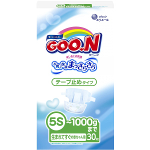 Подгузники Goo.N для маловесных новорожденных 5S до 1 кг 30 шт (753863) (4902011741421) в Днепре