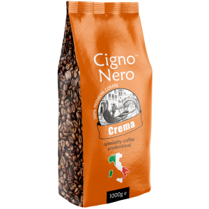 Кофе в зернах Cigno Nero Crema 1 кг (4820154091381) краща модель в Дніпрі