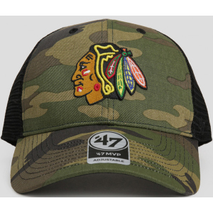 Кепка 47Brand Nhl Chicago Blackhawks Camo Br H-CBRAN04GWP-CM Хаки (192309816199) лучшая модель в Днепре